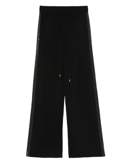 Maje ラインストーントリム パンツ Black
