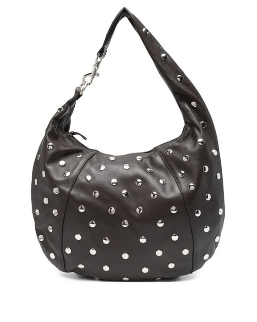 GIMAGUAS Black Paula Stud-Embellished Shoulder Bag