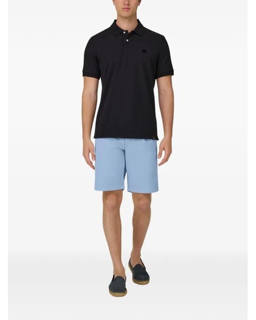 Boggi Blue Stretch Cotton Summer Bermuda Shorts for men
