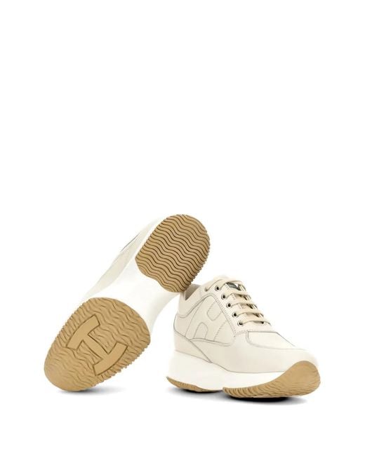 Hogan White Interactive Logo-Panel Sneakers