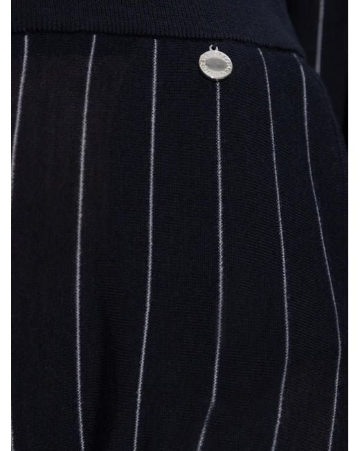 Stella McCartney Blue Pinstripe-Pattern Track Pants