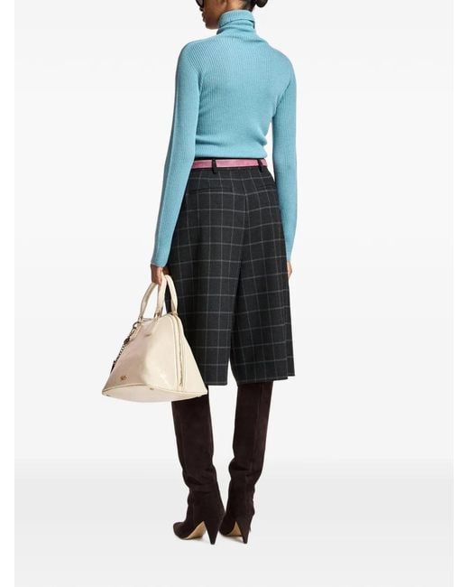Essentiel Antwerp Blue Kelmuse1 Ribbed-Knit Turtleneck Sweater