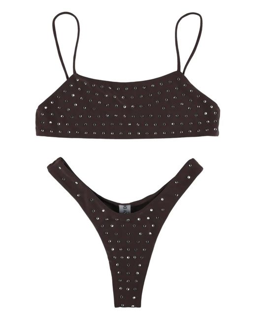 Swim By Di Brown Crystal-Embellished Bikini