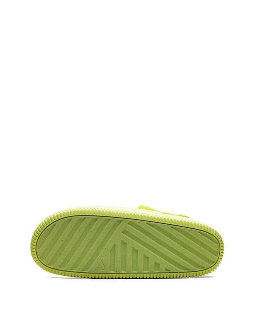 Nike Green Calm Strap Logo Mules for men