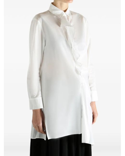 Y's Yohji Yamamoto White Ruffled Shirt