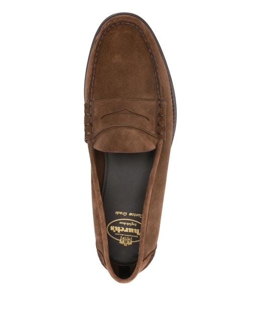 Church's Brown Rowley Panelled Suede Loafers for men