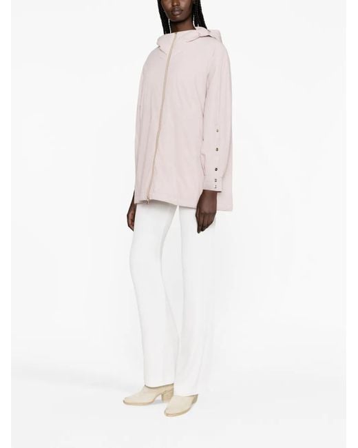 Herno Pink Hooded Zip-Up Jacket