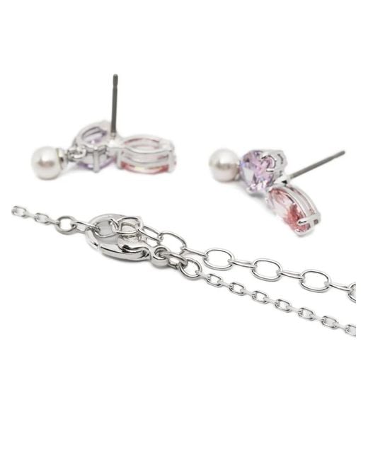 Swarovski White X Ariana Grande Crystal Earrings And Necklace Set