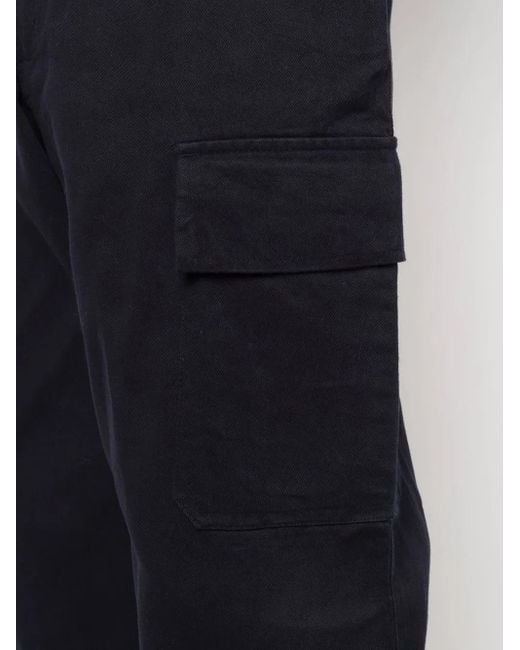 Universal Works Blue Drawstring Straight-Leg Trousers for men