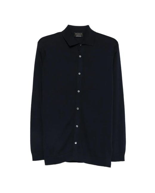 Dell'Oglio Blue Long-Sleeves Shirt for men