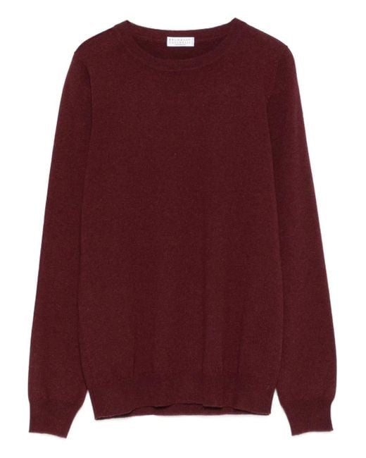 Brunello Cucinelli Red Cashmere Sweater