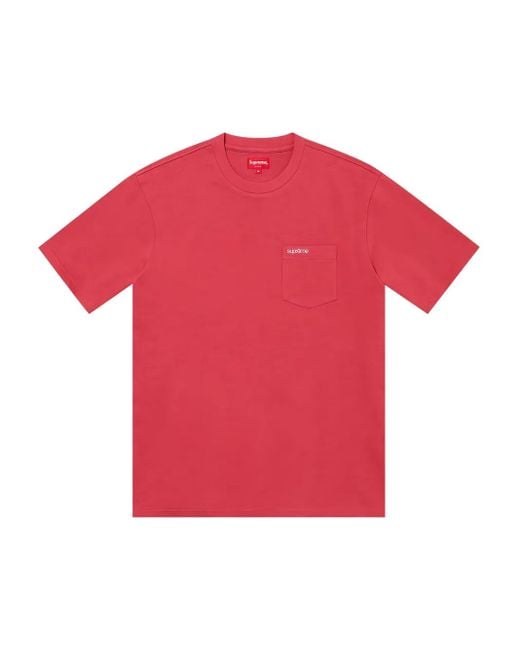 Supreme ショートスリーブ ポケット Tシャツ Red