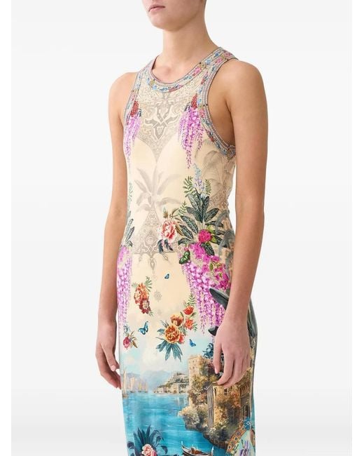 Camilla White Floral-Print Maxi Dress