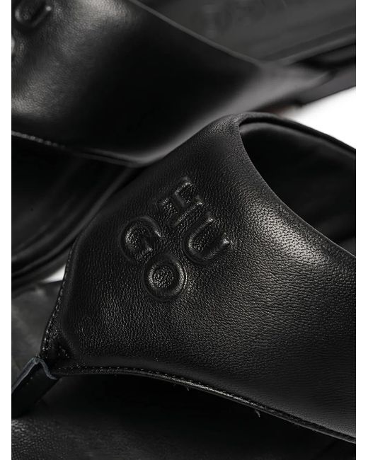 HUGO ポインテッドトゥ サンダル Black