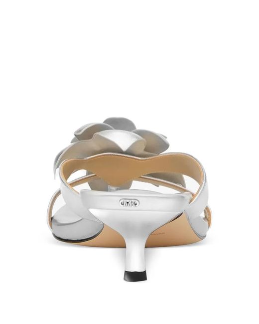 MICHAEL Michael Kors White Jacie Floral-Appliqué Sandals
