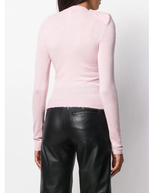 Unravel Project Pink Destroyed Detail Jumper