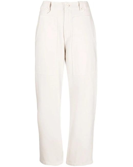 Citizens of Humanity White Louise Cotton Trousers