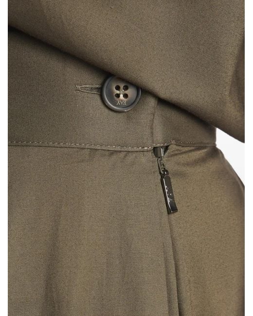 Fay Brown Pleated Midi Skirt