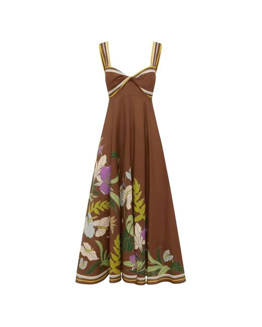 ALÉMAIS Brown Alfie Maxi Dress