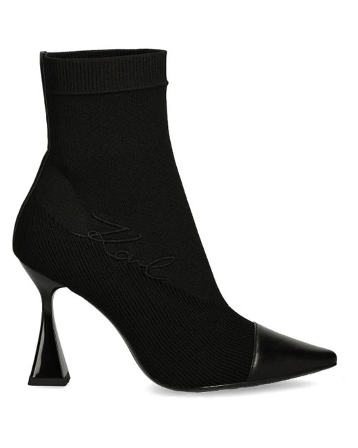 Karl Lagerfeld Black 90Mm Debut Ii Boots