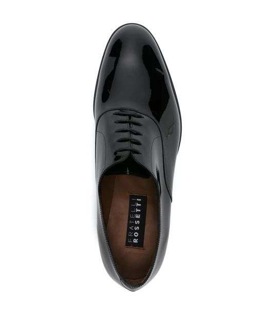 Fratelli Rossetti Black Lace-Up Leather Oxford Shoes for men