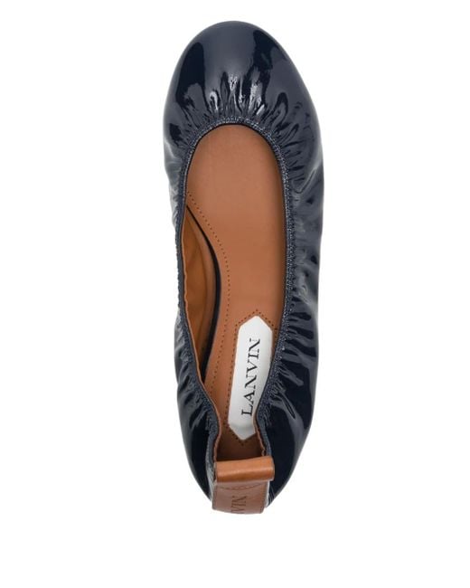 Lanvin Blue The Leather Ballerina Flat