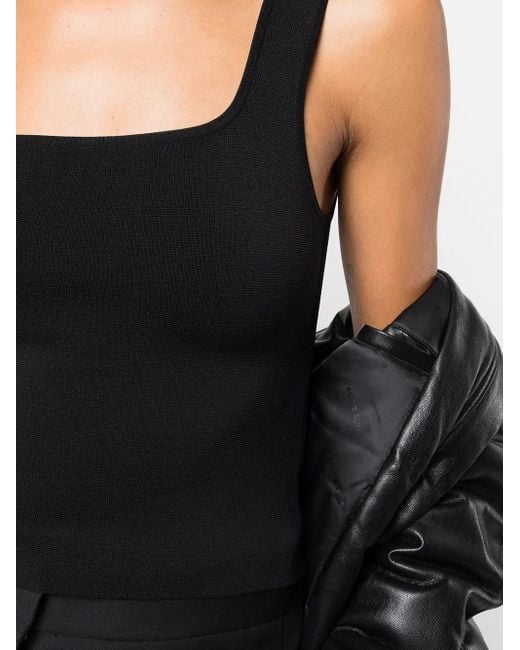 Matteau Black Square Neck Vest Top