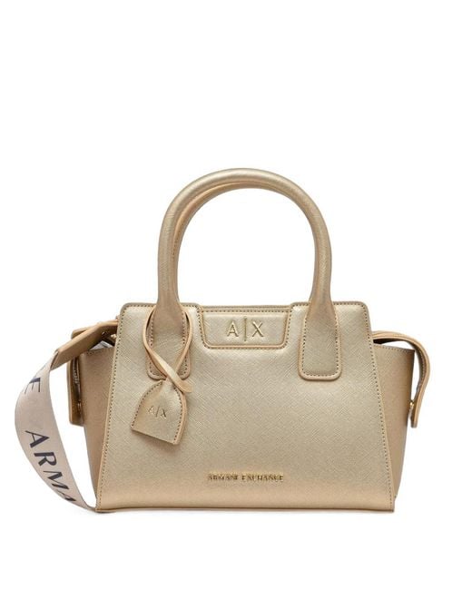 ARMANI EXCHANGE Metallic Logo-Plaque Cross-Body Bag