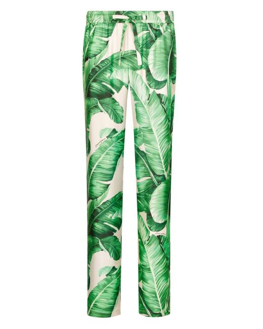 Pantalones holgados con estampado Banano Dolce & Gabbana de hombre de color Green