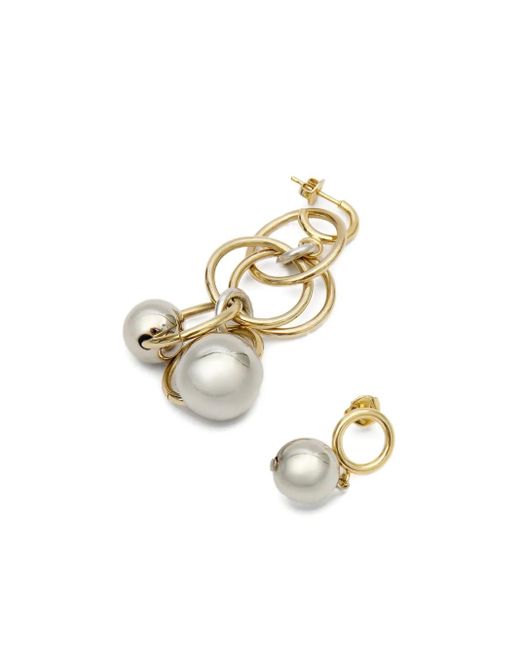 Isabel Marant White Elina Asymmetric Earrings