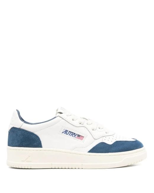 Autry Blue Low-Top Sneakers With Perforated Toe Box
