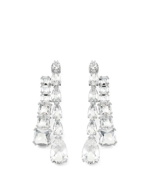 Swarovski White Matrix Crystal Earrings