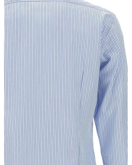 Barba Napoli Blue Striped Shirt for men