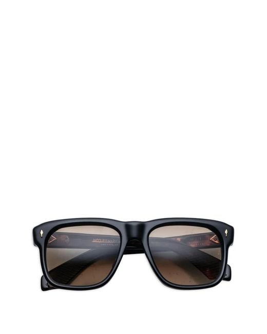 Jacques Marie Mage Black Square-Frame Sunglasses