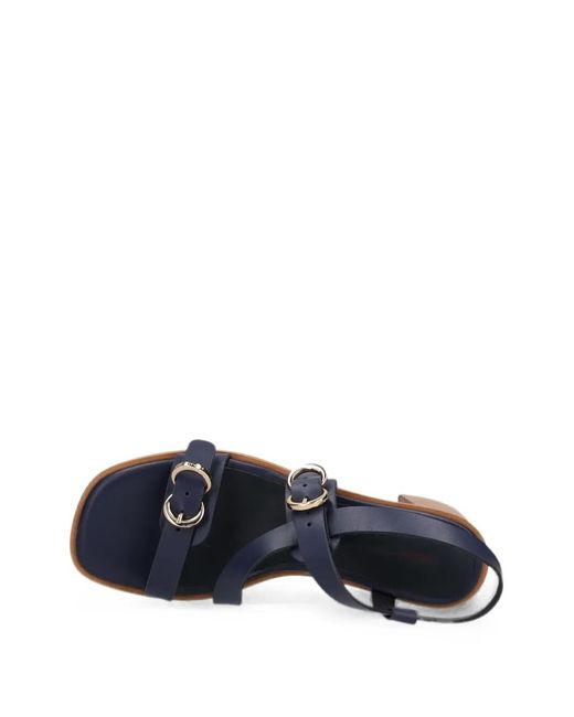 Frau Blue Multi-Strap Leather Sandals