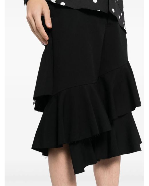 COMME DES GARÇON BLACK Black Ruffle Shorts