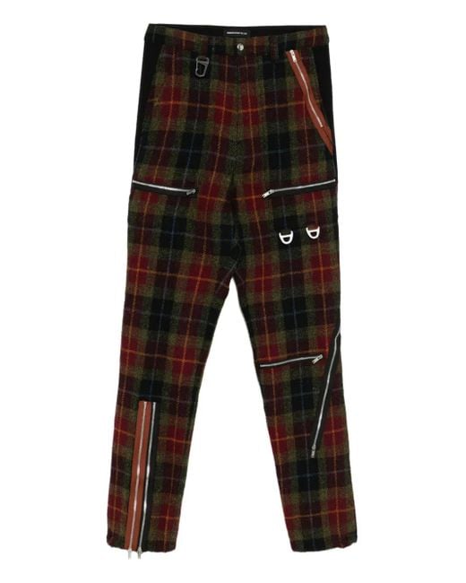 Undercover Black Plaid Trousers for men