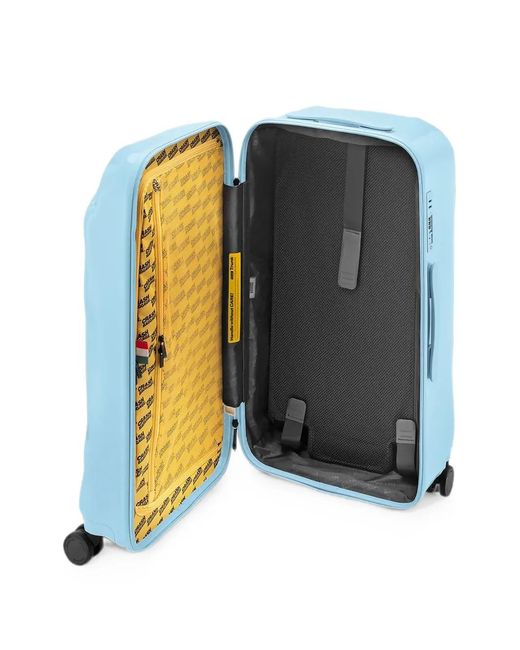 Crash Baggage Blue Medium Trunk Dented-Effect Suitcase