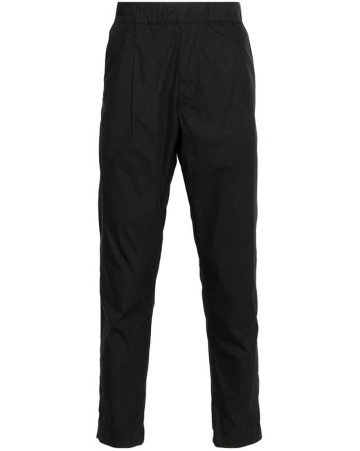Low Brand Black Pleat-detail Tapered-leg Trousers for men