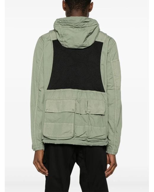 C P Company Flatt Kapuzenjacke Mit Aufgesetzten Taschen in Green für Herren
