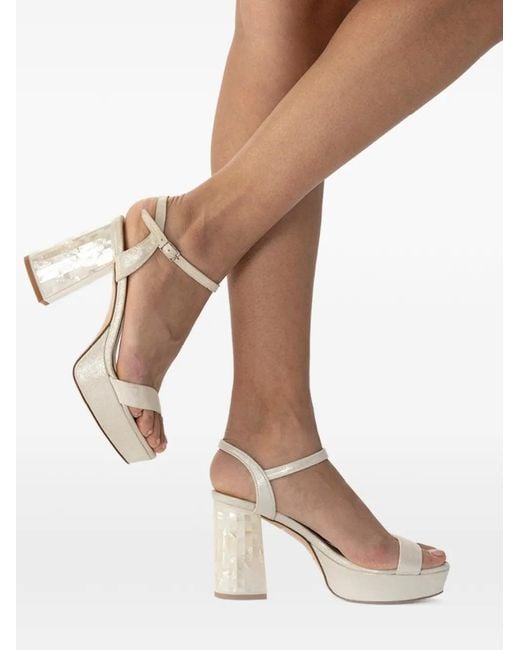 freya rose White Gigi Ankle-Strap Sandals