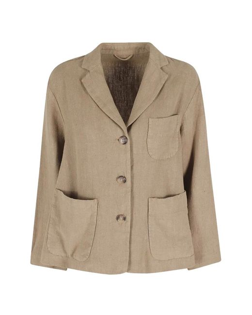 Kiltie Natural Patch-Pocket Blazer