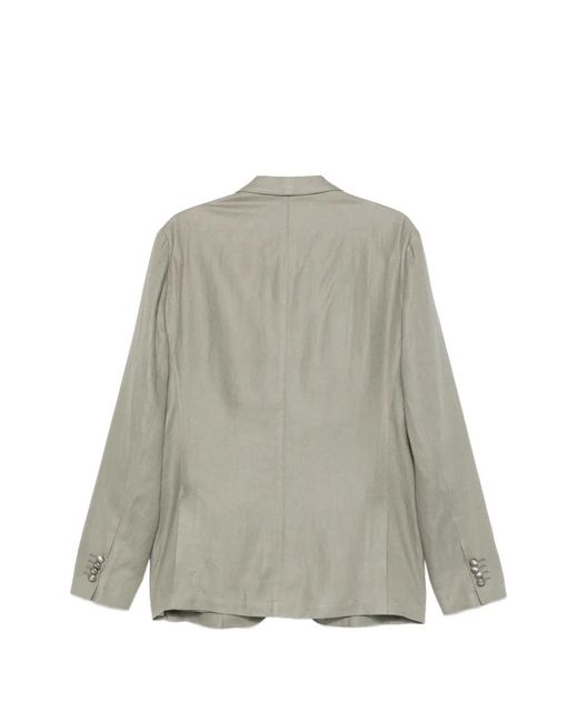 Corneliani Gray Single-Breasted Patch-Pocket Jacket for men
