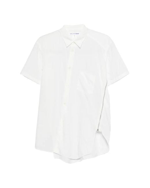 Comme des Garçons White Chemise À Détail De Zip