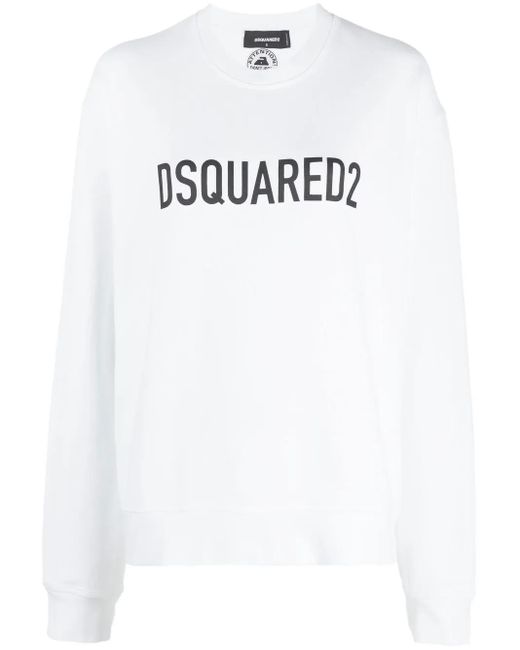 Sudadera Con Logo Estampado DSquared² de color White