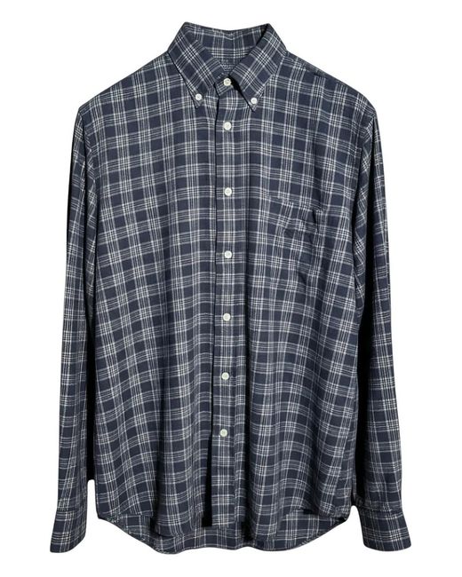 Hartford Blue Checked-Pattern Shirt for men
