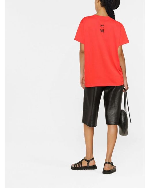 AZ FACTORY X Thebe Magugu T-Shirt Met Logoprint in het Red