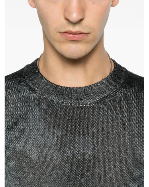 Avant Toi Gray Pull Côtelé En Cachemire for men