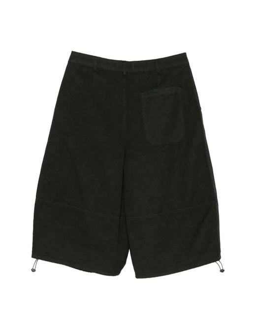 YMC Black Short À Design Plissé for men
