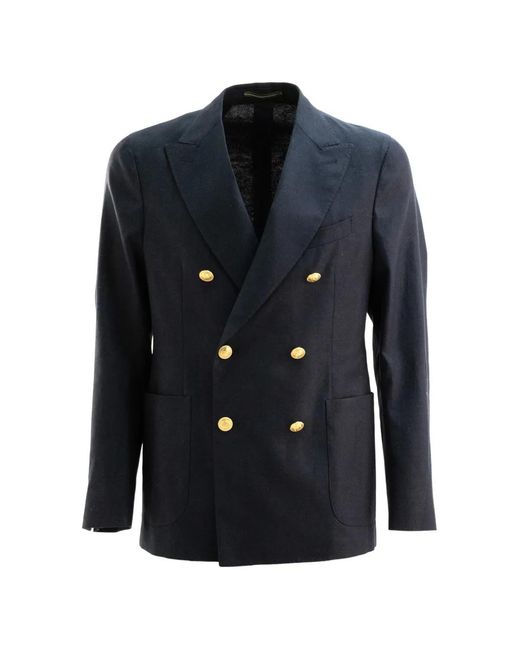 Chaqueta Con Doble Botonadura Incotex de hombre de color Blue
